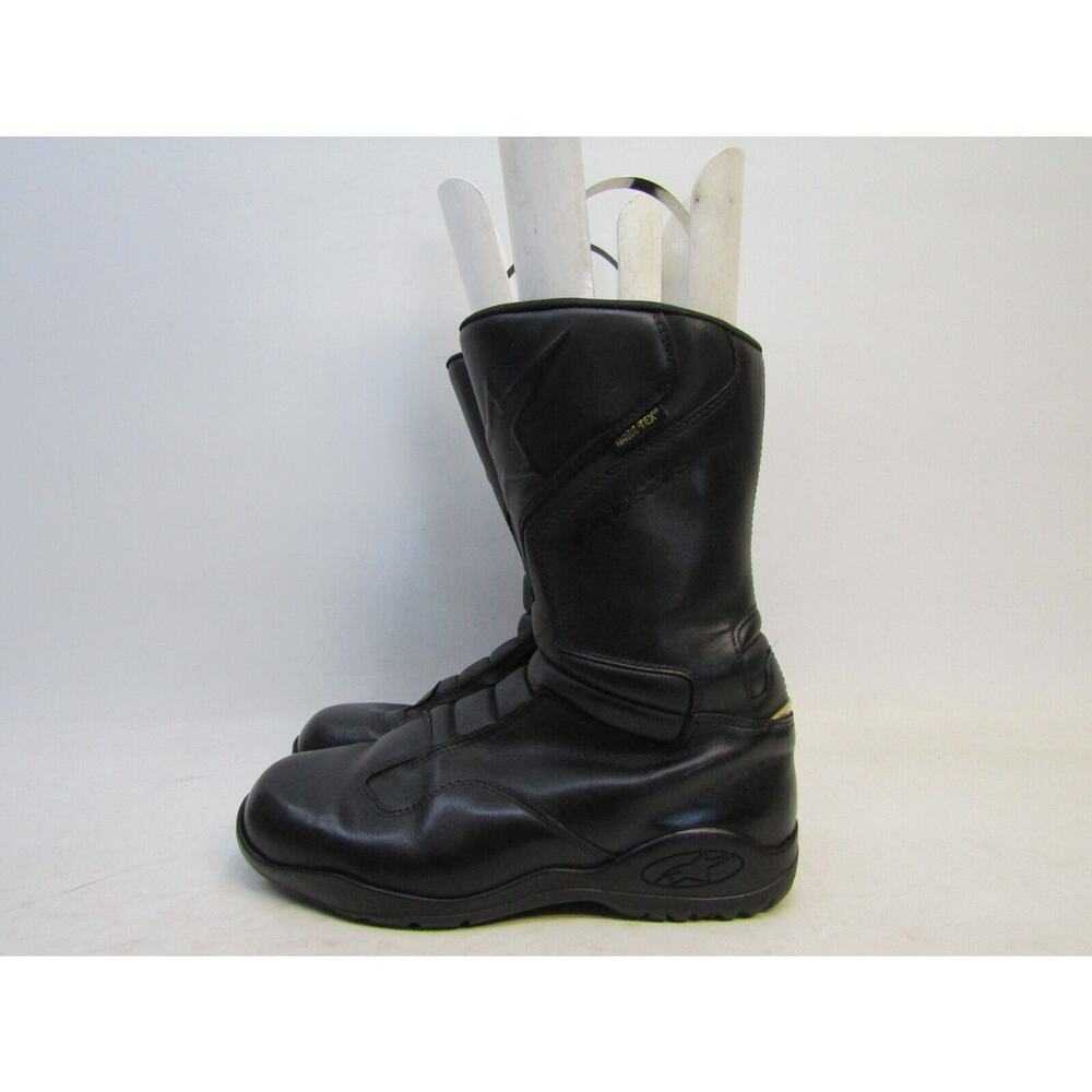 Alpinestars Mens Sz 9.5 US 44 EUR Black Zip Street Bike Motorcycle Riding Boots